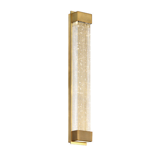 Tower 1 Light Wall Sconce in Aged Brass - Lamps Expo