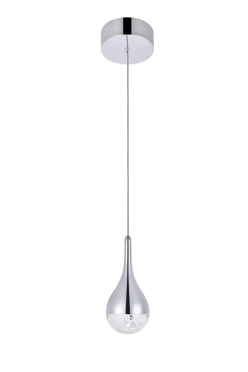 Amherst 1-Light Pendant in Chrome with Clear Crystal