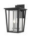 Seoul 2-Light Outdoor Wall Sconce in Black with Clear Glass - Lamps Expo