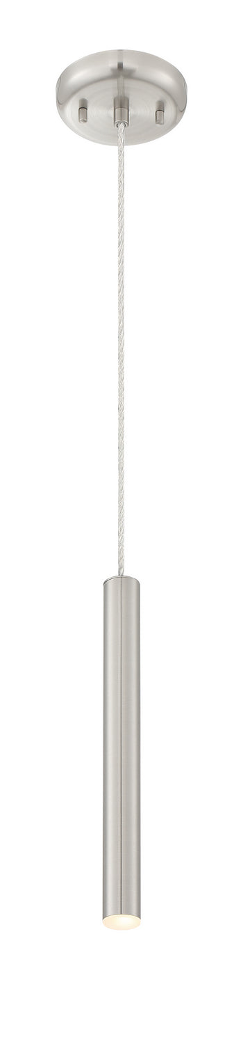 Forest 1 Light Mini Pendant in Stain Nickel with 12" Stain Nickel Shade