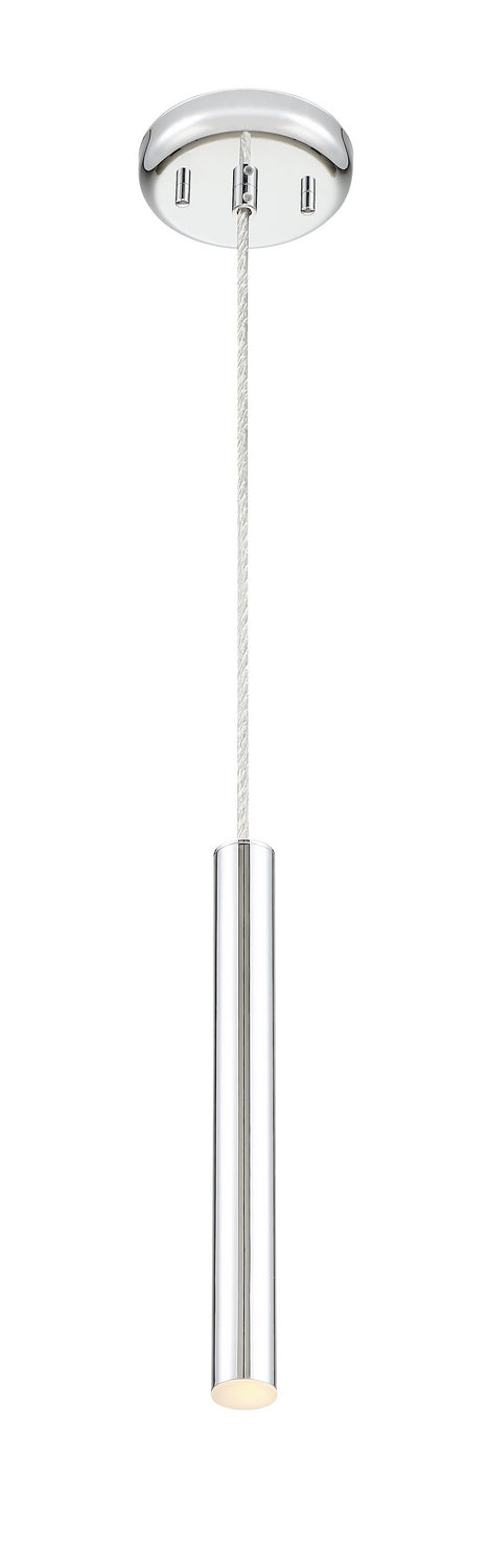 Forest 1 Light Mini Pendant in Chrome with 12" Chrome Shade