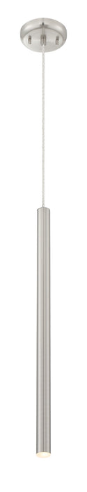 Forest 1 Light Mini Pendant in Stain Nickel with 24" Stain Nickel Shade
