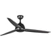 Oriole 3-Blade 60" Ceiling Fan with LED Light in Black
