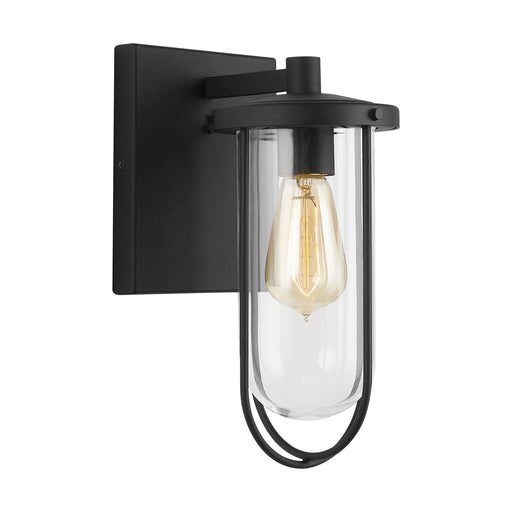 Corbin 1-Light Wall Mount in Black with Clear Glass