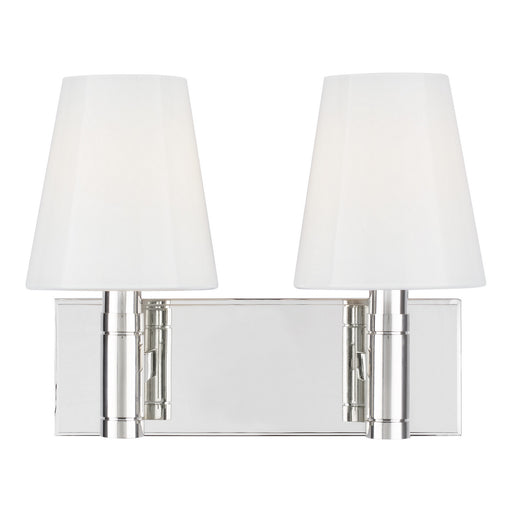 Beckham Classic 2-Light Vanity Lighting in Polished Nickel - Lamps Expo