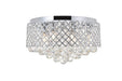 Tully 6-Light Flush Mount in Chrome & Clear with Clear Royal Cut Crystal