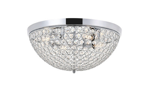 Taye 4-Light Flush Mount in Chrome & Clear with Clear Royal Cut Crystal