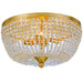 Rylee 4-Light Ceiling Mount in Antique Gold with Clear Glass Beads Crystal - Lamps Expo