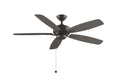 Aire Deluxe 52 inch Fan in Matte Greige with Weathered Wood Blades