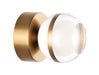 Swank LED Wall Sconce/Flush Mount in Natural Aged Brass