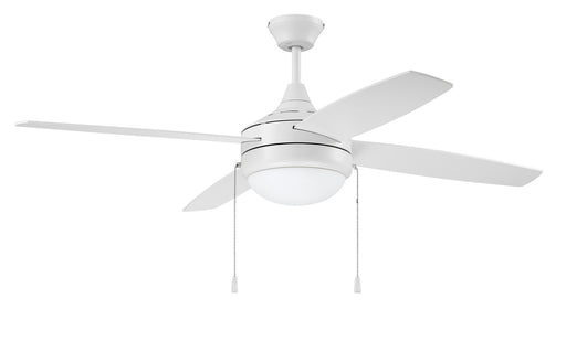 Phaze 4-Blade 2-Light Contractor Ceiling Fan in White from Craftmade, item number PHA52W4