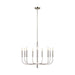 Brianna 9-Light Single Tier Chandelier in Polished Nickel - Lamps Expo