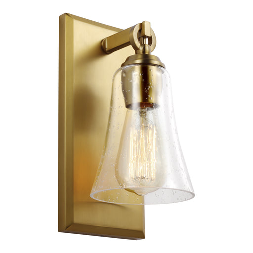 Monterro Bath Sconce in Burnished Brass with Clear Seeded�Glass