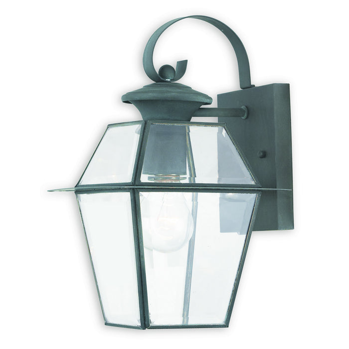 Westover 1 Light Outdoor Wall Lantern in Charcoal