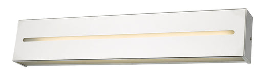 Grin 24" Metal Framed Frosted Glass Vanity Light in Chrome - Lamps Expo