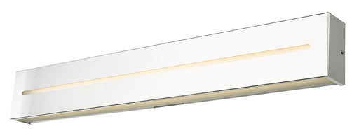 Grin 32" Metal Framed Frosted Glass Vanity Light in Chrome - Lamps Expo