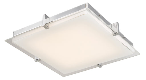 Matrix Flat Square Glass Low Profile Flush-Mount in Chrome - Lamps Expo