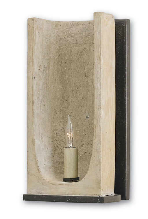 Rowland 1-Light Wall Sconce in Aged Steel & Portland - Lamps Expo