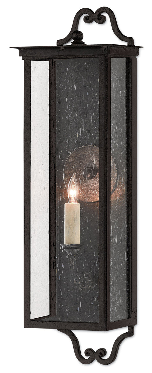 Giatti 1-Light Outdoor Wall Sconce in Midnight - Lamps Expo