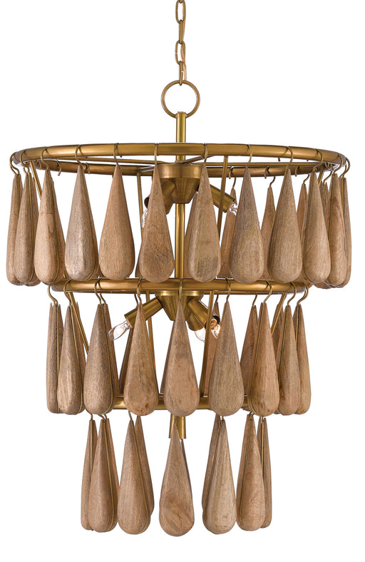 Savoiardi 7-Light Chandelier in Vintage Brass & Natural - Lamps Expo