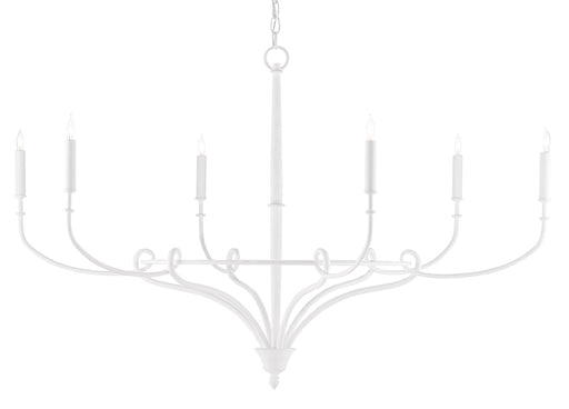 Cyrilly 6-Light Chandelier in Gesso White - Lamps Expo