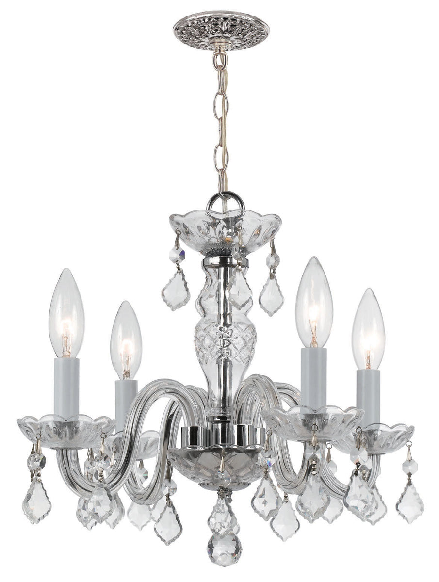 Traditional Crystal 4-Light Mini-Chandelier - Lamps Expo