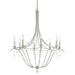 Metro 8-Light Chandelier in Antique Silver - Lamps Expo