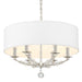 Mirage 6-Light Chandelier in Polished Nickel with Hand Cut Crystal Beads - Lamps Expo