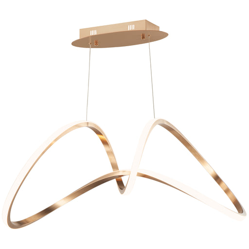 Perpetual LED Pendant in Brushed Champagne