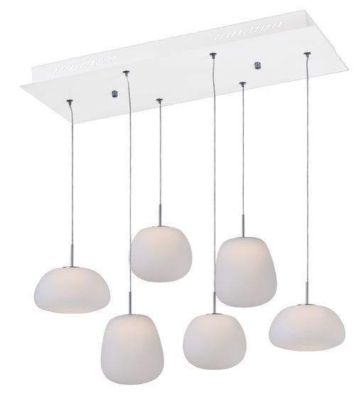 Puffs 6-Light LED Pendant in White