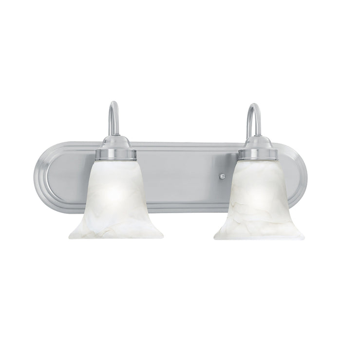 Homestead 2-Light Wall Lamp in Brushed Nickel