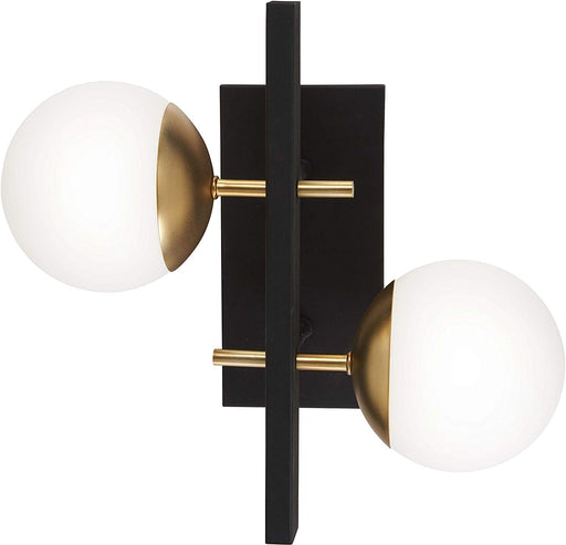 Alluria 2-Light Wall Mount in Weathered Black & Autumn Gold - Lamps Expo