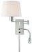 George's Reading Room 1-Light Swing Arm Wall Lamp &  LED Reading Lamp in Chrome - Lamps Expo