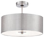 Grid 3-Light Semi Flush Mount in Brushed Nickel - Lamps Expo