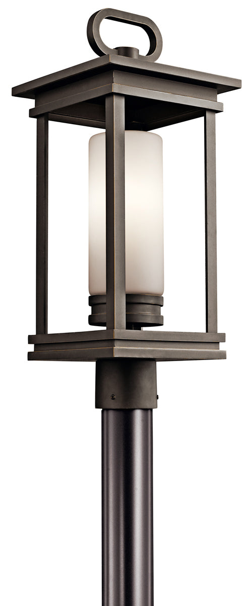 South Hope Outdoor Post Mount 1-Light in Rubbed Bronze - Lamps Expo