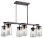 Lyndon 6-Light Outdoor Linear Chandelier - Lamps Expo
