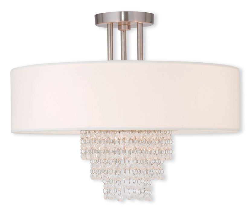 Carlisle 4-Light Ceiling Mount in Brushed Nickel - Lamps Expo