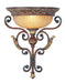 Villa Verona 1-Light Wall Sconce in Verona Bronze with Aged Gold Leaf Accents - Lamps Expo