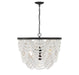 Meridian (M100101GRORB) 5-Light Chandelier in White with Oil Rubbed Bronze