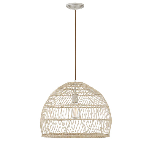 Meridian (M70106NR) 1-Light Pendant in Natural Rattan with a Matching Socket