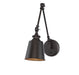 Meridian (M90089ORB) 1-Light Adjustable Wall Sconce in Oil Rubbed Bronze (Set of 2)