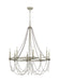 Beverly Chandelier in French Washed Oak/Distressed White Wood - Lamps Expo