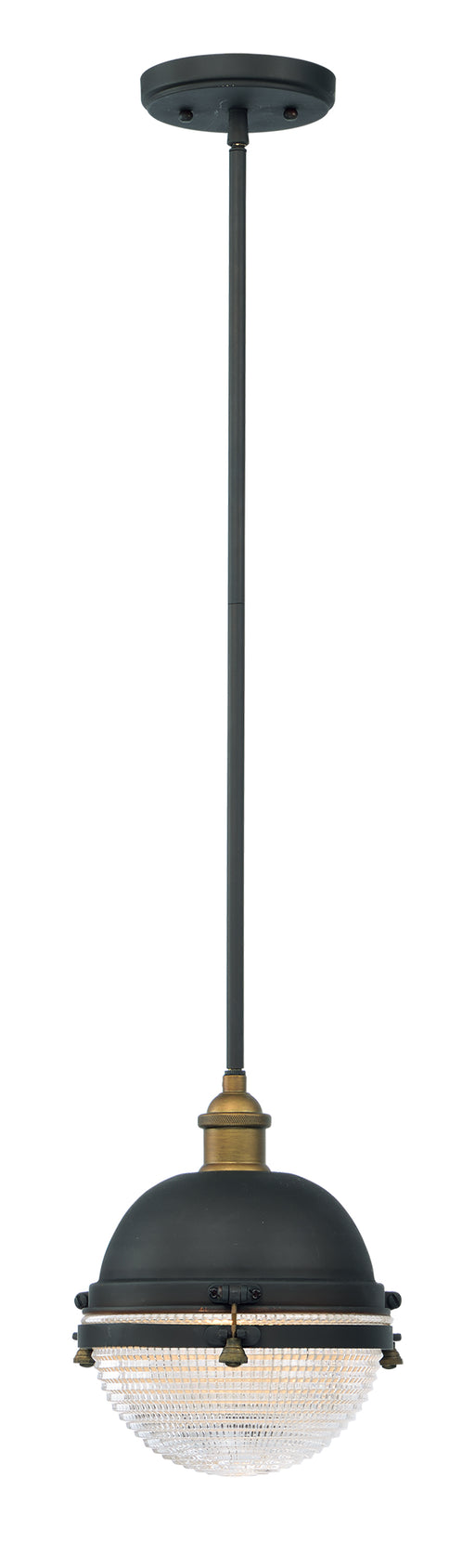 Portside 1-Light Outdoor Pendant in Oil Rubbed Bronze / Antique Brass - Lamps Expo