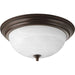3-Light Dome Glass 15.25" Close-to-Ceiling - Lamps Expo