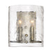 Fortress 2-Light Wall Sconce in Mottled Silver