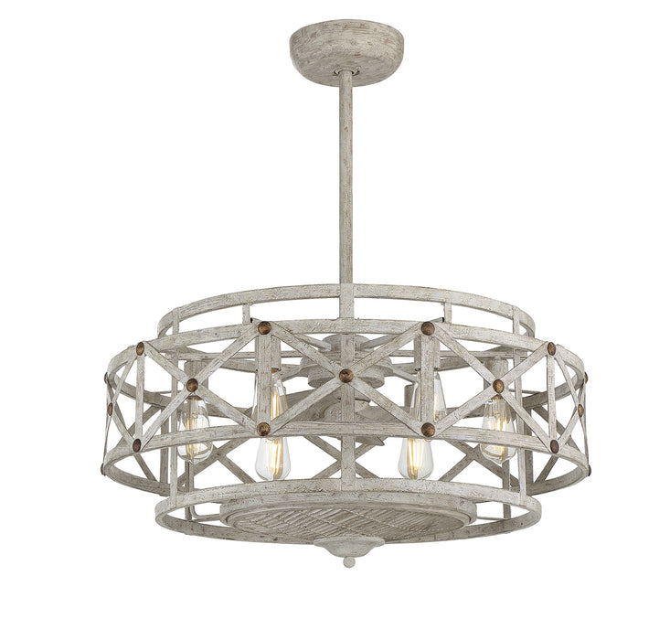 Colonade 6-Light Fan D'lier in Provence With Gold Accents