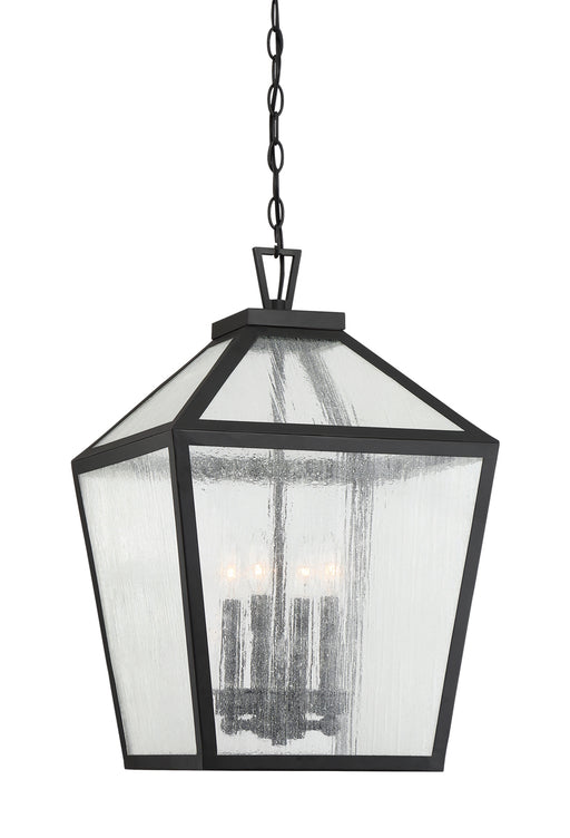 Woodstock 4-Light Outdoor Hanging Lantern in Black