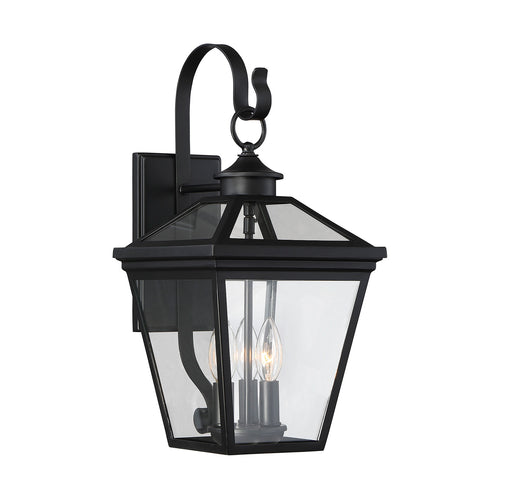 Ellijay 3-Light Outdoor Wall Lantern in Black