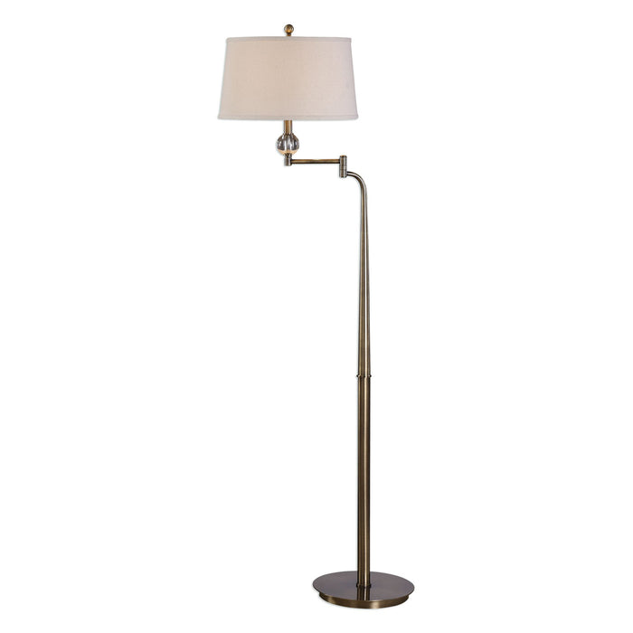 Uttermost's Melini Swing Arm Floor Lamp Designed by Jim Parsons - Lamps Expo