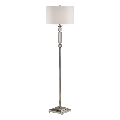 Uttermost's Volusia Nickel Floor Lamp Designed by David Frisch